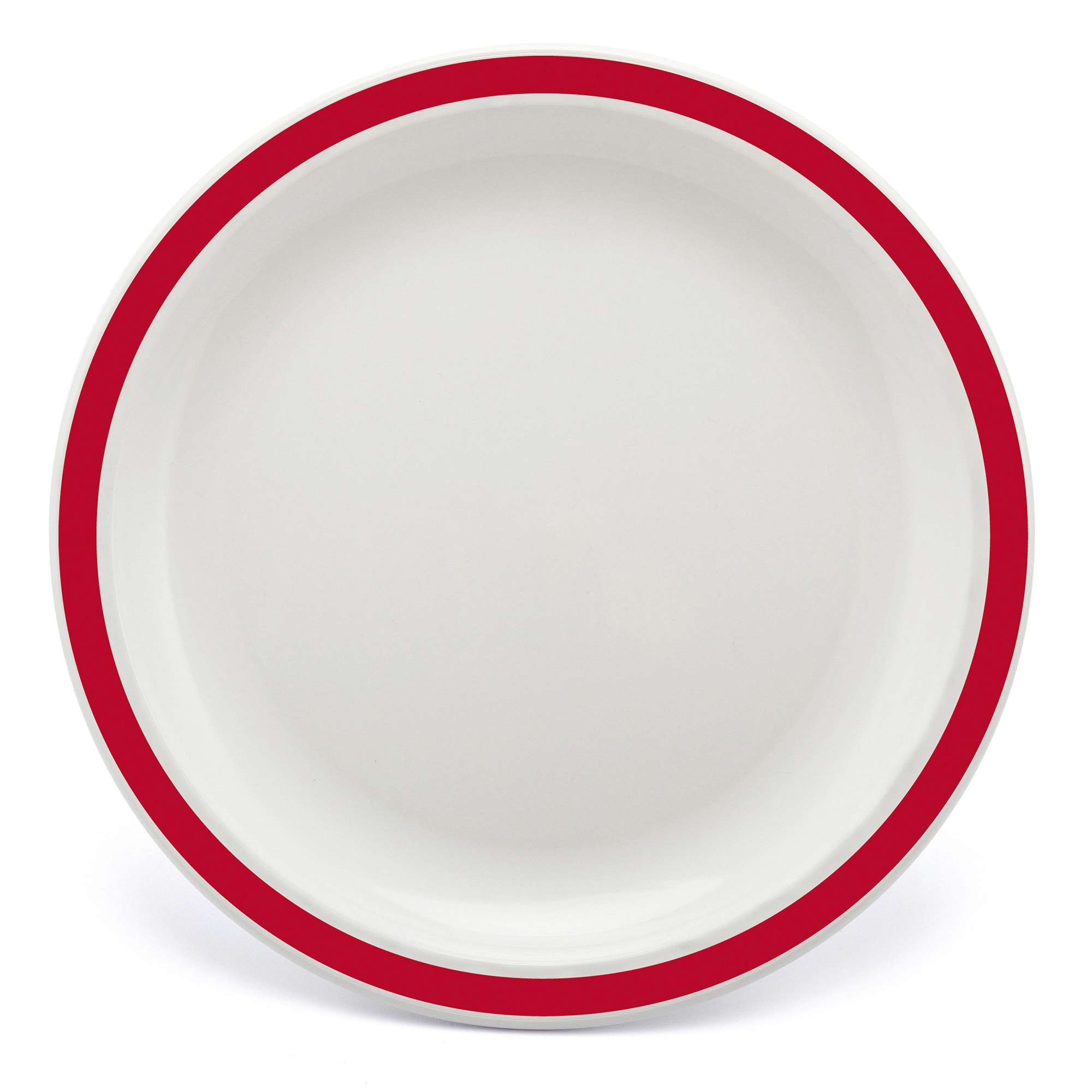 Narrow Rimmed Plates 170mm Red